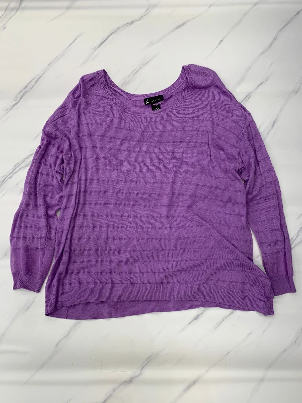 Women's Lithuanian Wool SweatersSweater By Lane Bryant In Purple, Size: 3x