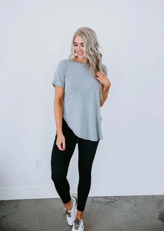 Women's Blouse with Notched CollarMaverick High Low Tee