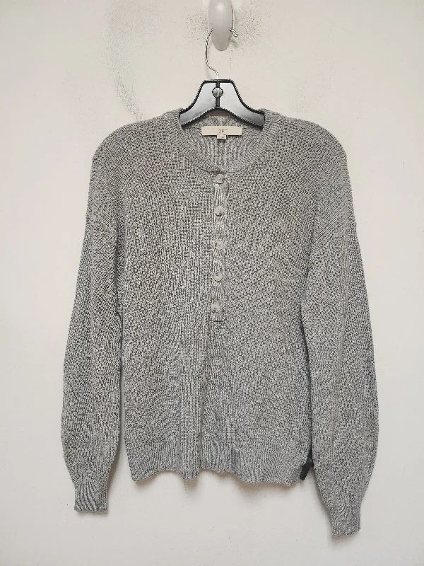 Women's Keyhole Collar SweatersSweater By Loft In Grey, Size: Xs