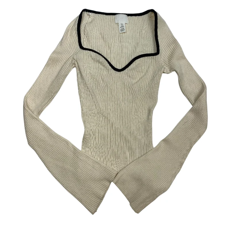 Women's Longline SweatersSweater By H&m In Cream, Size: S