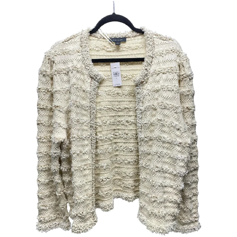 Women's Long Sleeve SweatersSweater Cardigan By Ann Taylor In Beige, Size: Xl