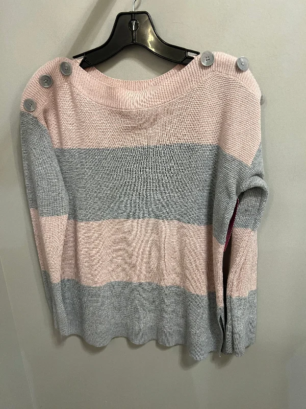 Women's Sweetheart Collar SweatersSweater By Vince Camuto In Grey & Pink, Size: Xs