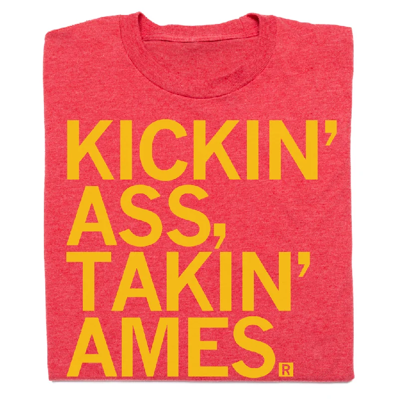 Women's Blouse with Shirt CollarKickin' Ass Takin' Ames