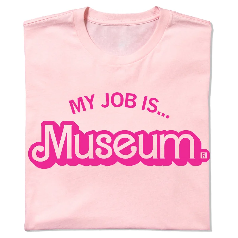 Women's Blouse with High CollarMy Job is Museum