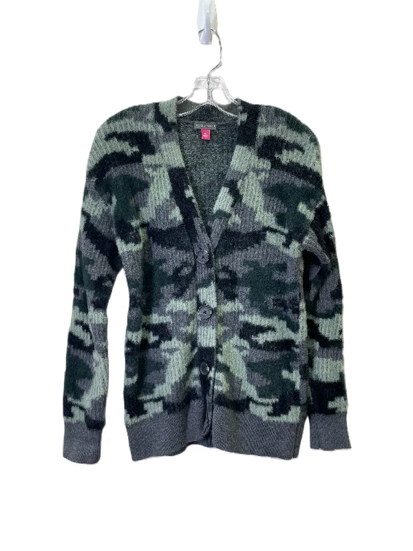 Women's Cable Knit SweatersSweater Cardigan By Vince Camuto In Camouflage Print, Size: Xs