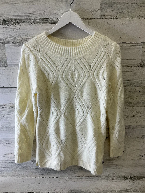 Women's Narrow Collar SweatersSweater By Talbots In Cream, Size: Xs