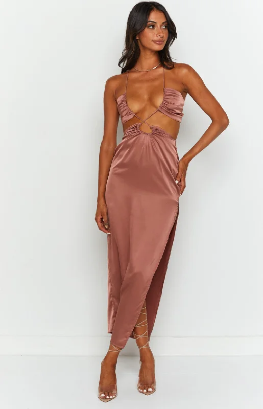 Women's Halter DressesTaylor Copper Maxi Dress