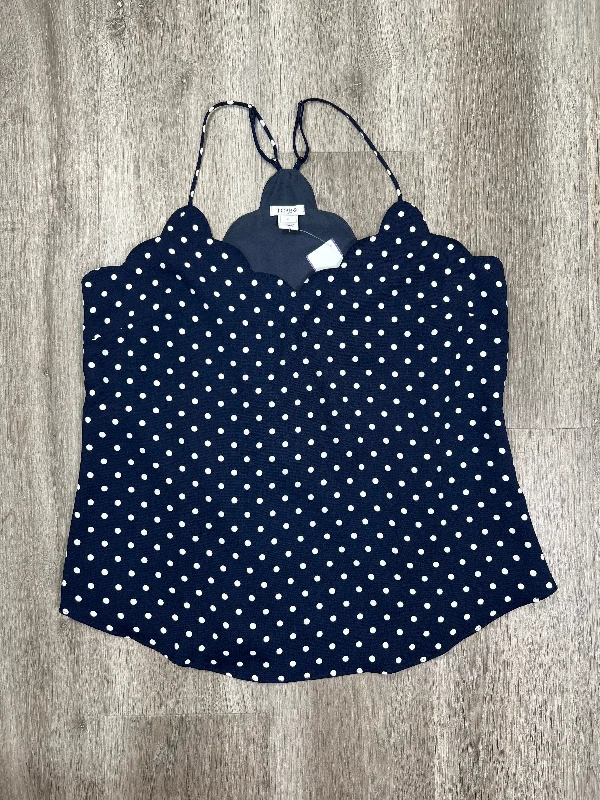 Women's Blouse with Long LengthPolkadot Pattern Blouse Sleeveless J. Crew, Size M