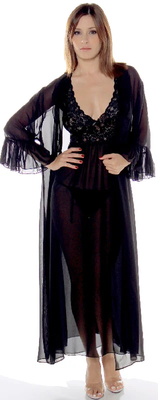 women's pajamas with built-in braWomen's Chiffon Long Robe #3074