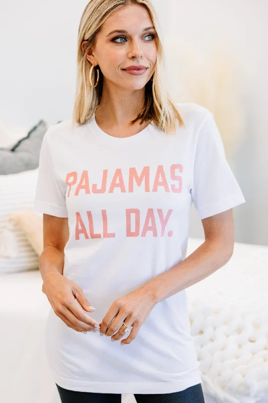 Women's Jodhpurs with Sweetheart NeckPajamas All Day White Graphic Tee