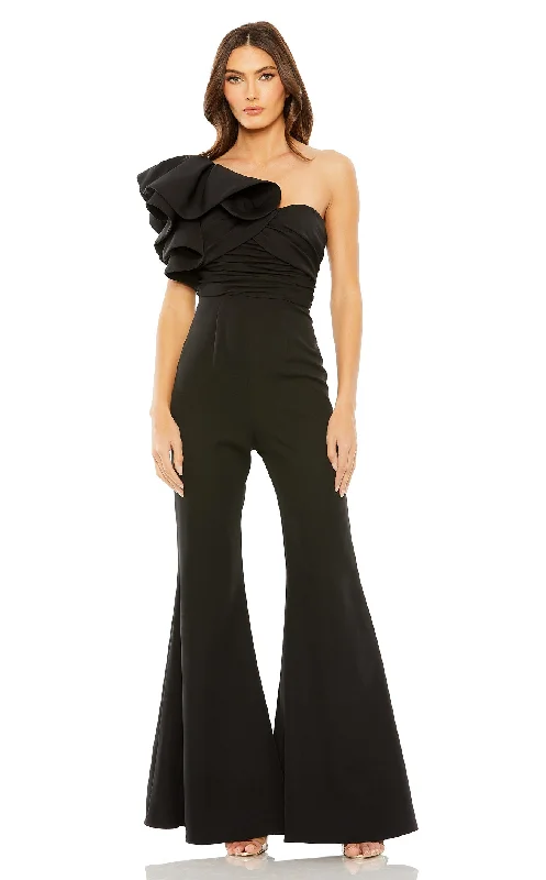 Women's Jumpsuits with V-Shaped CollarMac Duggal 27460 Jumpsuit