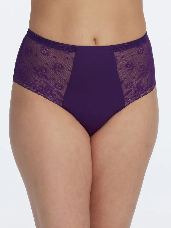 high-cut lace panties for a flirty lookLacy High Rise Brief