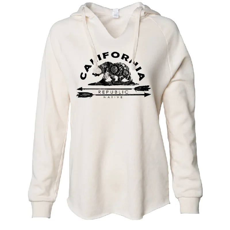 Women's Hooded Sweatshirts with Gradient LiningCalifornia Arrow Bear Women's Soft Hooded Pullover