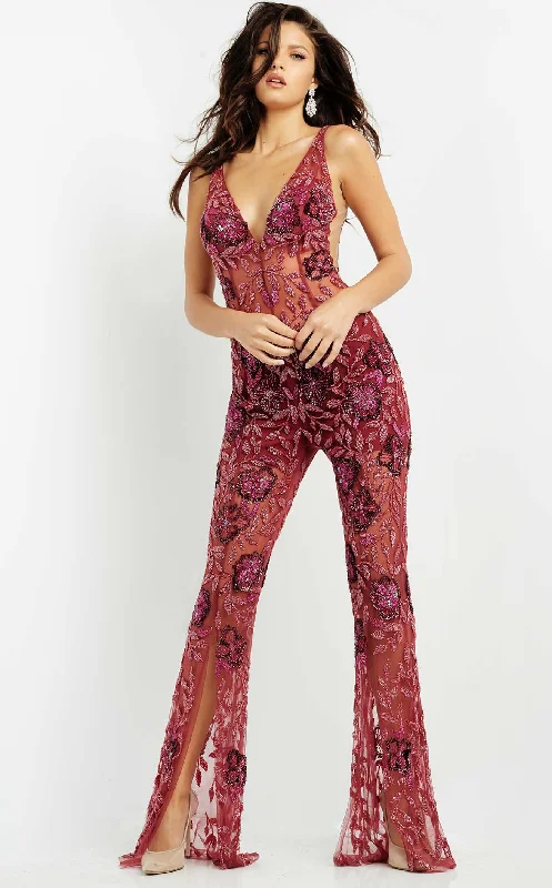 Women's Jumpsuits with Boat CollarJovani 04402BG Jumpsuit