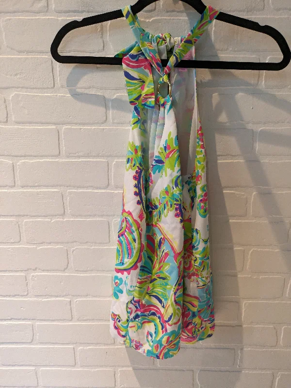 Women's Blouse with V-Shaped CollarWhite Blouse Sleeveless Lilly Pulitzer, Size Xs