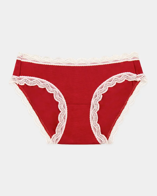 eco-friendly underwear made from organic cotton and bamboo fiber for sensitive skin and a sustainable choiceThe Original Brief -  Scarlet and Candlelight