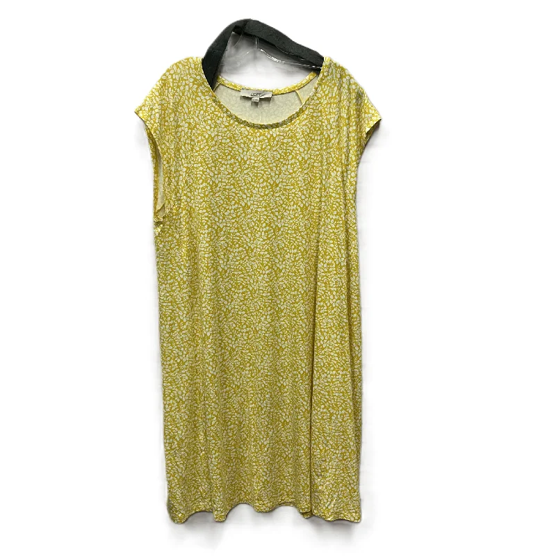 Women's Cold-Shoulder DressesDress Casual Midi By Loft In Yellow, Size: 1x