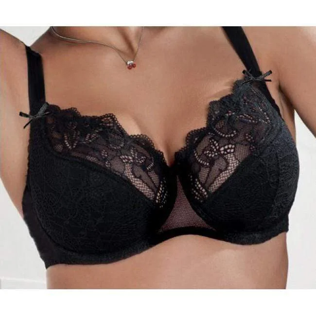 moisture-wicking sports braSermija Honey Semi-Sheer Lace Underwire Bra