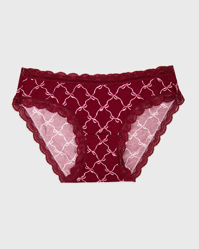 floral print hipster panties with a stretchable and breathable fabricThe Original Brief - Rouge Bow