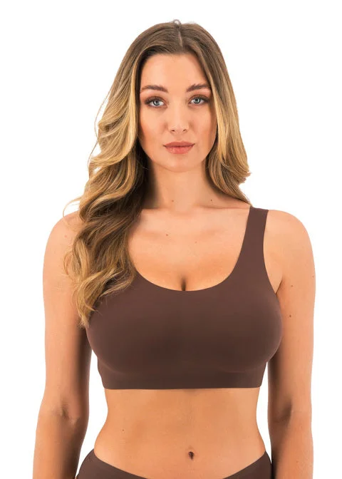 convertible halter bra with underwire supportSmoothease Coffee Roast Non Wired Bralette