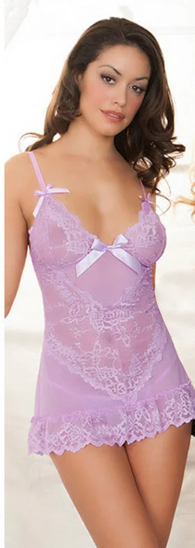 women's pajamas with a charming, vintage aestheticPurple Sexy Mini Dress Set