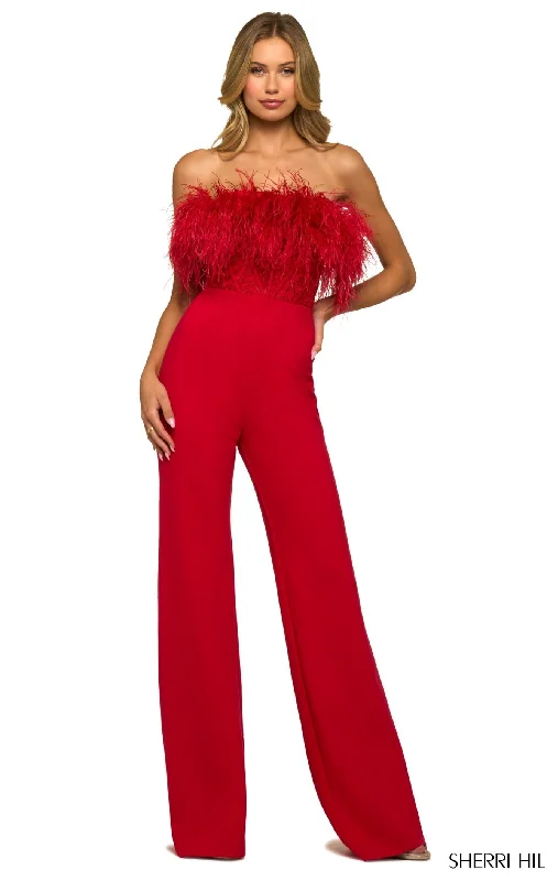 Women's Jumpsuits with Mandarin CollarSherri Hill 55382 Jumpsuit