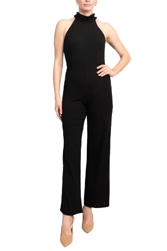 Women's Jumpsuits with Shirt CollarMarina 267329 Long Ruffle Formal Prom Jumpsuit