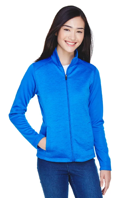 Women's Hooded Sweatshirts with Linen LiningDevon & Jones Womens Newbury Fleece Full Zip Sweatshirt w/ Pockets - French Blue