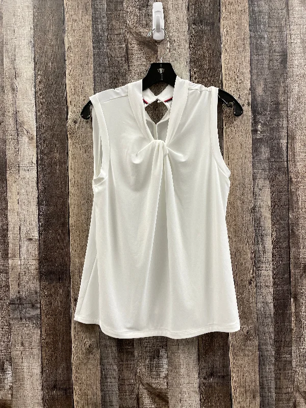 Women's Blouse for Special OccasionsWhite Blouse Sleeveless Tommy Hilfiger, Size L