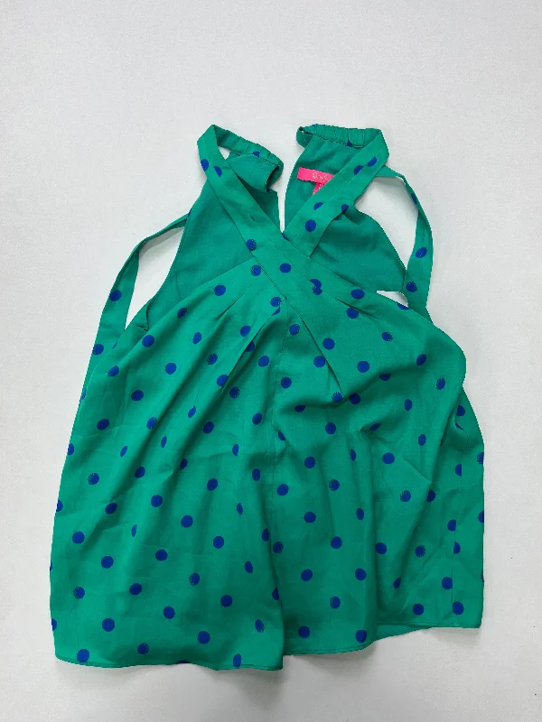 Women's Blouse with Notched CollarPolkadot Blouse Sleeveless Lilly Pulitzer, Size Xs