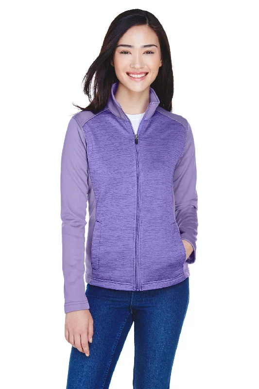 Women's Hooded Sweatshirts with Rayon LiningDevon & Jones Womens Newbury Fleece Full Zip Sweatshirt w/ Pockets - Grape Purple - Closeout