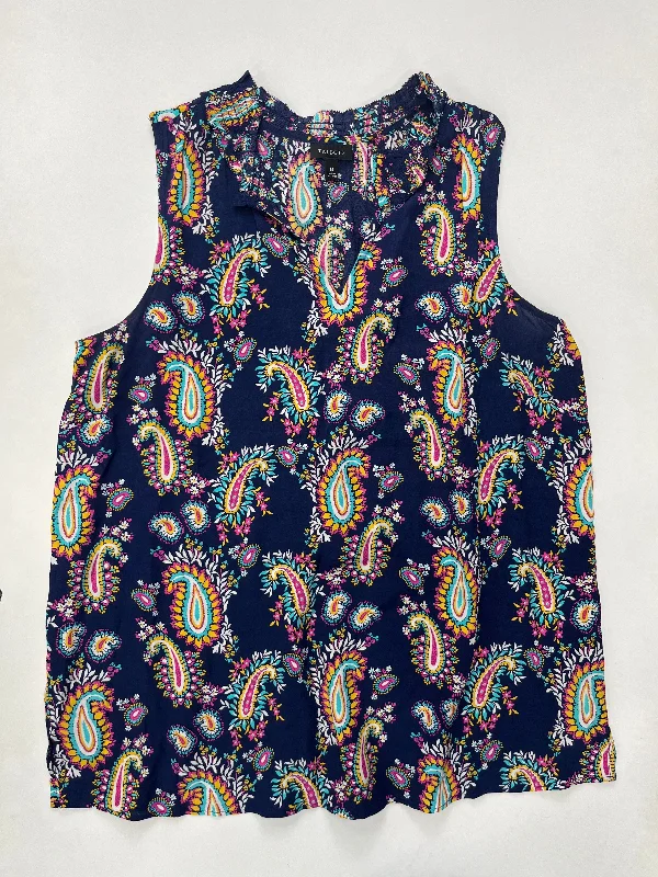 Women's Blouse with ButtonsFloral Blouse Sleeveless Talbots, Size M