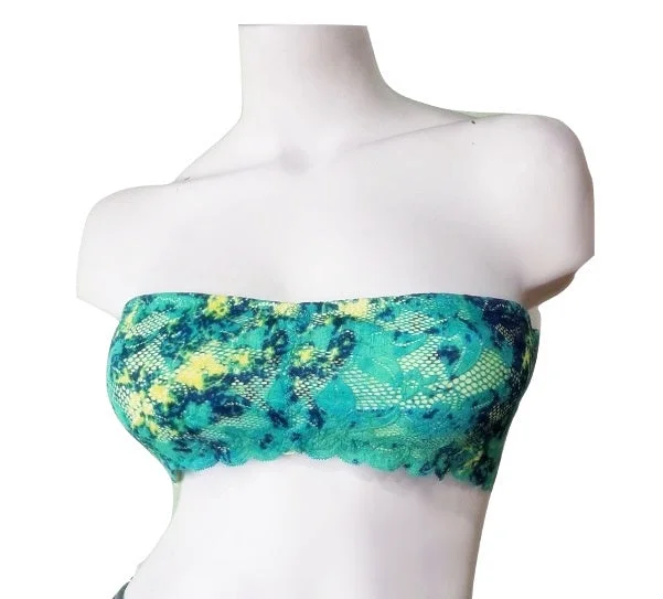 mastectomy form-fitting braSummertime Bandeau Bras - Caribbean Blue