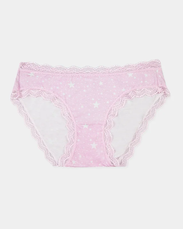 cotton-blend hipster panties for daily wearThe Original Brief - Pirouette and White Stars