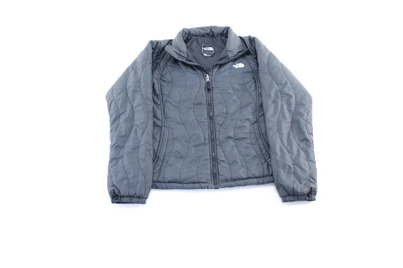 Women's Coats with Fur Trimmed ButtonsWomen's Coats for SchoolWomen's The North Face Embroidered Logo Grey Zip Up Jacket