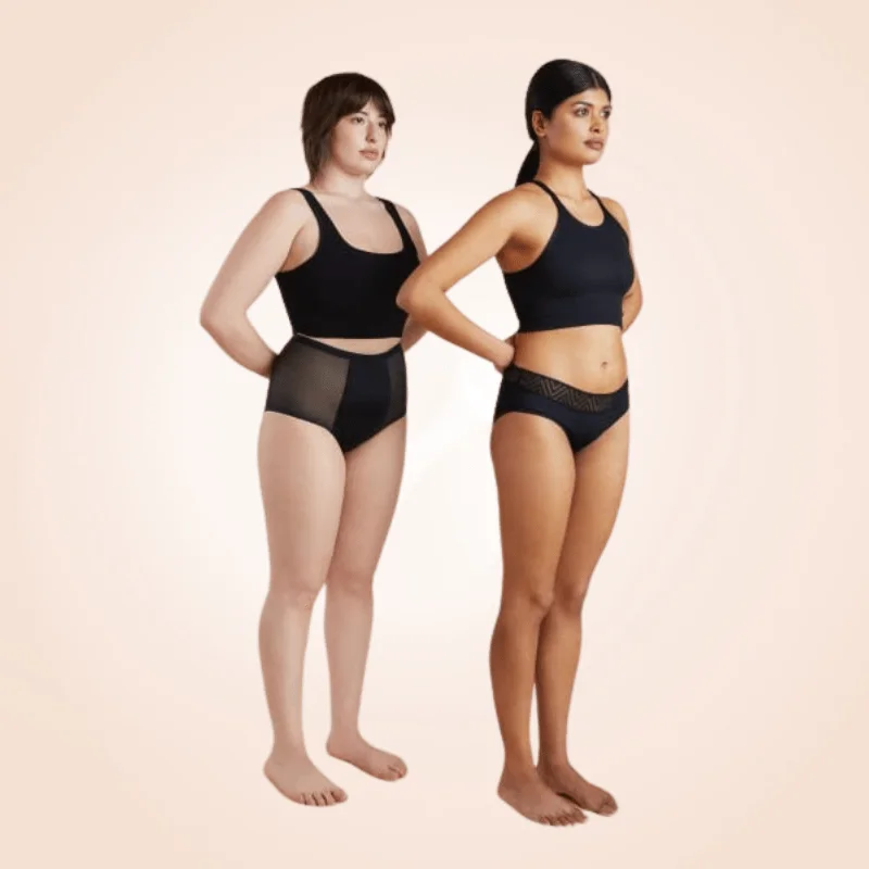 lightweight shapewear for casual wearHigh Waist Mesh Breathable Moderate Absorbency Leak Proof Menstrual Panties