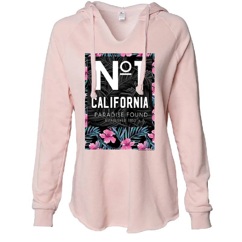 Women's Hooded Sweatshirts with Elastic WaistNo 1 California Paradise Found Women's Soft Hooded Pullover