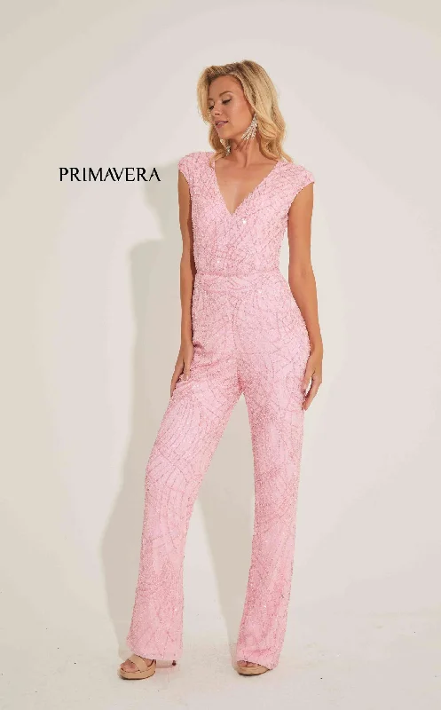 Women's Jumpsuits with Mandarin CollarPrimavera Couture 4384 Jumpsuit