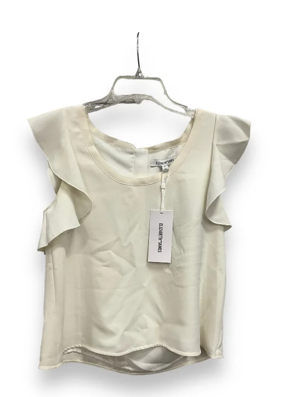 Women's Blouse with Notched CollarCream Blouse Sleeveless Elizabeth And James, Size L