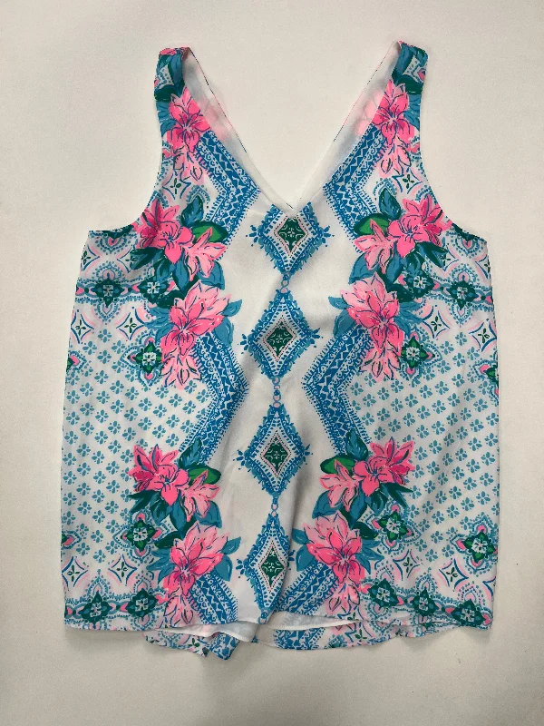 Women's Blouse with CollarMulti-colored Blouse Sleeveless Lilly Pulitzer, Size Xs