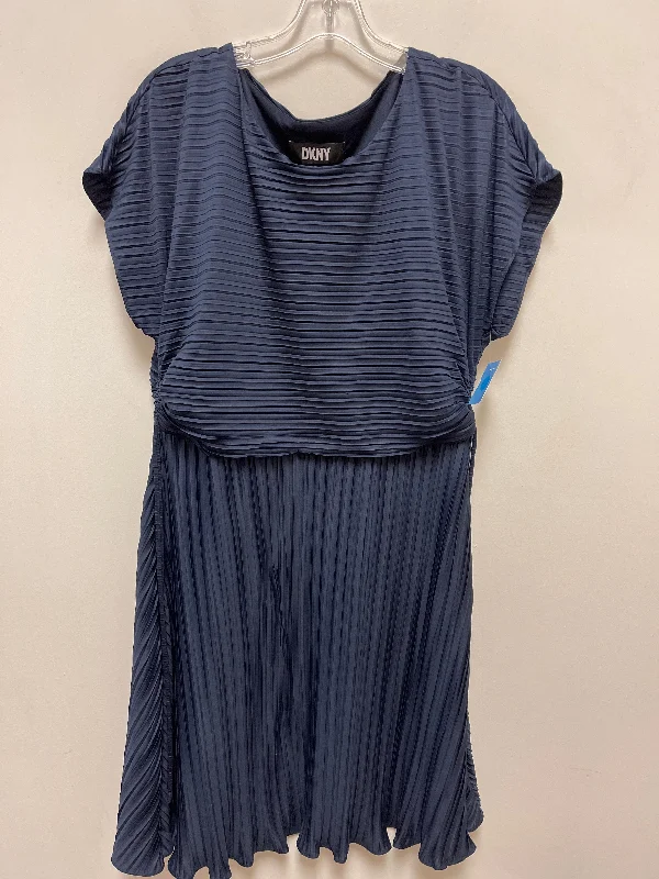 Women's Ruffled DressesDress Casual Midi By Dkny In Navy, Size: Xl