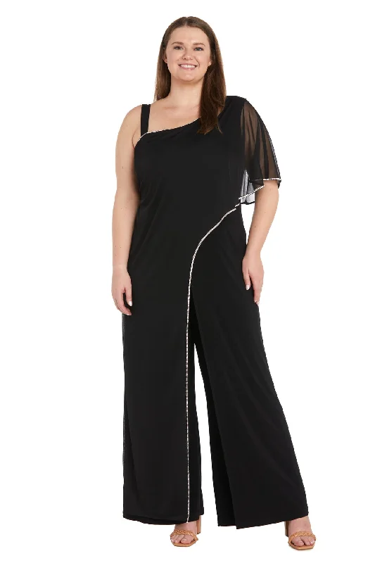 Women's Jumpsuits with Mandarin CollarR&M Richards 3314W Long Formal Plus Size Jumpsuit