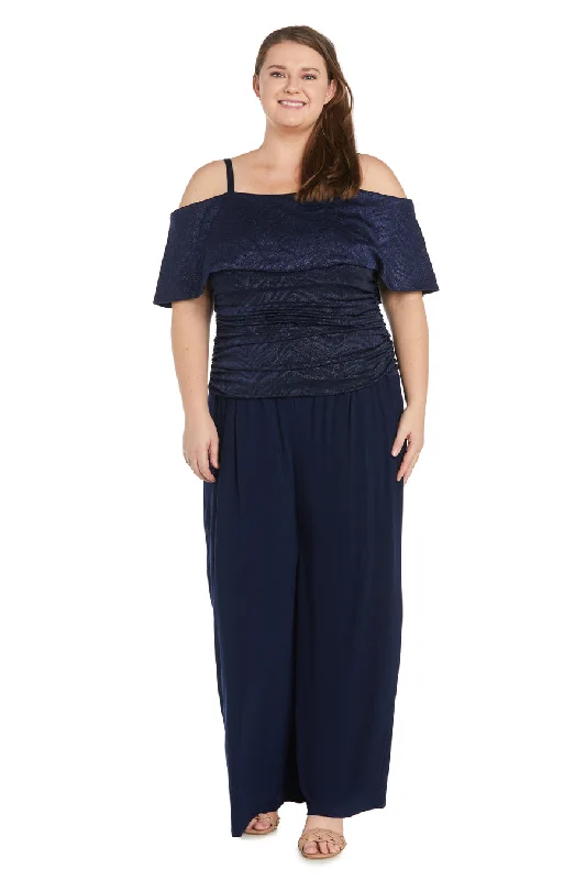 Women's Jumpsuits with Sweetheart CollarR&M Richards 9122W Plus Size Formal Jumpsuit