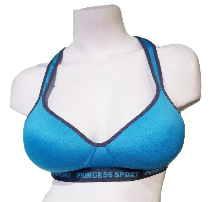 seamless underwire braSet of 2 Plus-Size Sports Bras - Turquoise & Gray