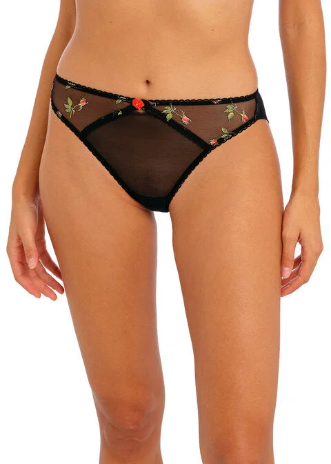 lace overlay convertible braRose Blossom Black Brief