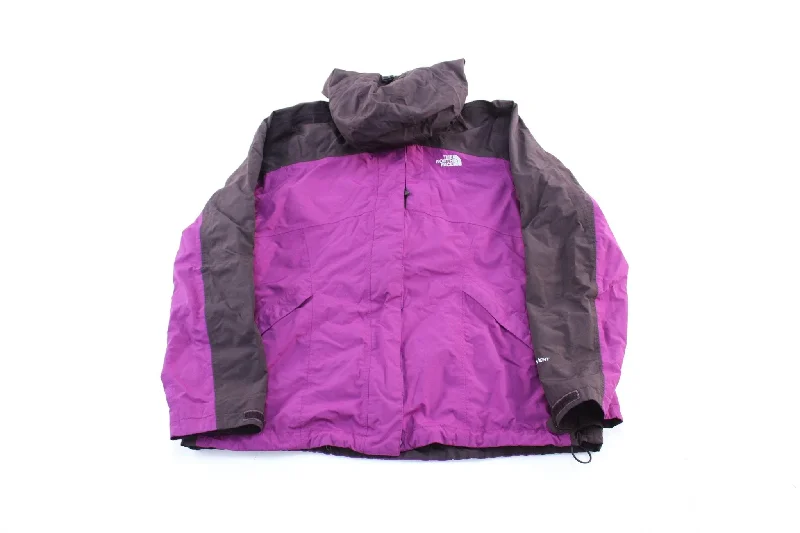 Women's Fur CoatsWomen's Coats with Fur Trimmed PocketsWomen's The North Face Embroidered Logo Purple Zip Up Jacket