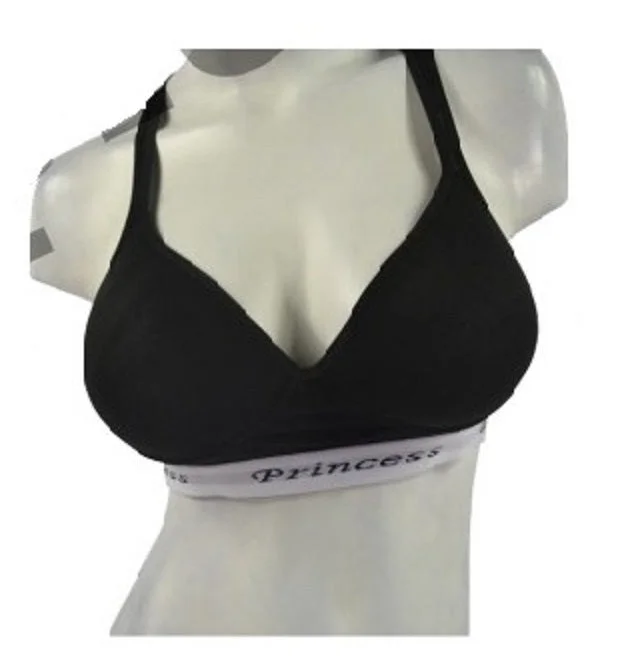 mastectomy bra with foam liningUnderwire-Free Support Sports Bra - Black