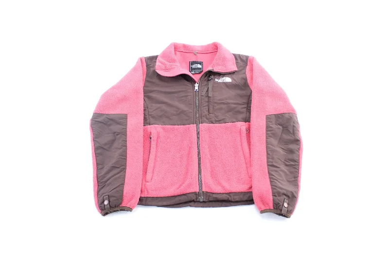 Women's Coats with PocketsWomen's Coats with Fur Trimmed HoodWomen's The North Face Embroidered Logo Pink & Brown Zip Up Jacket