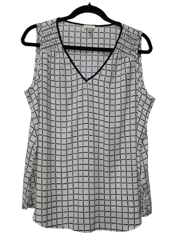 Women's Blouse with Keyhole NeckBlouse Sleeveless By Spense  Size: L