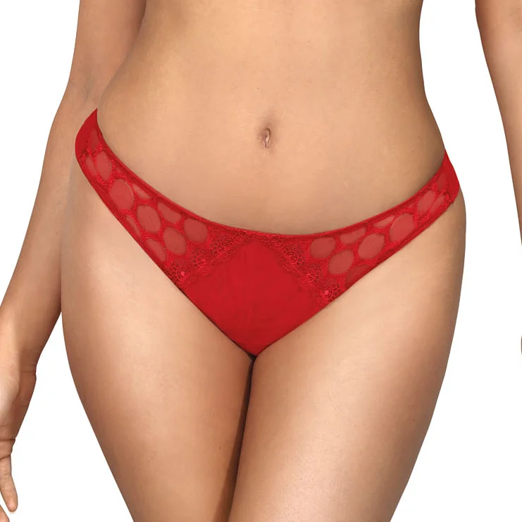 plus-size longline bra for tummy controlCoco's Enchanting Red Sheer Mesh Thong